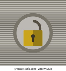 Unclassified the lock flat icon vector graphic illustration