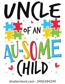 Uncle of autism child awareness day autism day child love