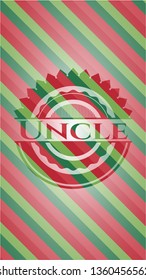 Uncle christmas style emblem.