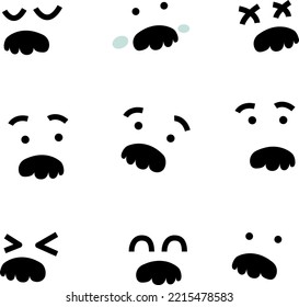 Uncle emoji sticker moustache black happy