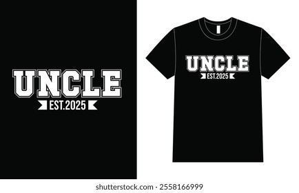 Uncle Est.2025 T-shirt, Blessed Uncle, Gift for Uncle.