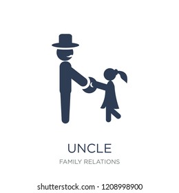 uncle icon. Trendy flat vector uncle icon on white background from family relations collection, vector illustration can be use for web and mobile, eps10