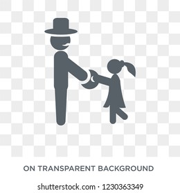 uncle icon. Trendy flat vector uncle icon on transparent background from family relations collection. 