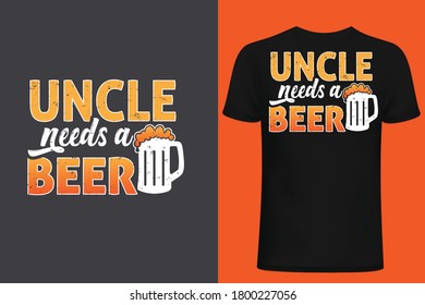 El tío necesita un diseño de camiseta de cerveza