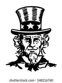 Uncle Sam 2 - Retro Clip Art Illustration