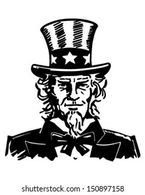 Uncle Sam 3 - Retro Clip Art Illustration