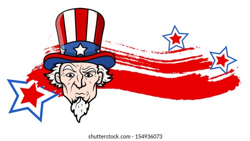 uncle sam - 4th of July Vector theme Design