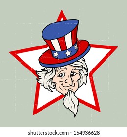 Mascot Icon Illustration Head Uncle Sam Stock Vector (Royalty Free ...