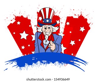 Uncle Sam - 4th of July Vector theme Design