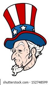 Uncle Sam - Classic Face Vector