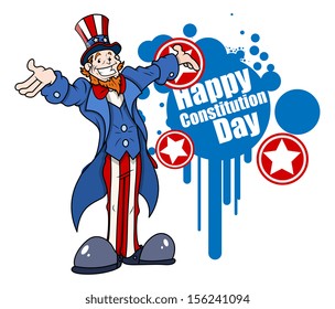 uncle sam - Constitution Day Vector Illustration