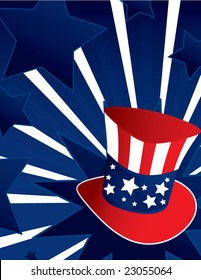 Uncle Sam hat background - vector