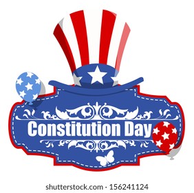 Uncle Sam Hat - Constitution Day Vector Illustration