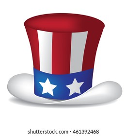 
Uncle Sam Hat. EPS 10 vector.