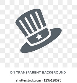 Uncle Sam hat icon. Uncle Sam hat design concept from Political collection. Simple element vector illustration on transparent background.