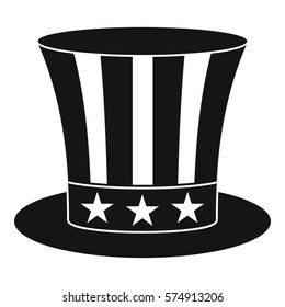 Uncle Sam Hat Icon. Simple Illustration Of Uncle Sam Hat Vector Icon For Web