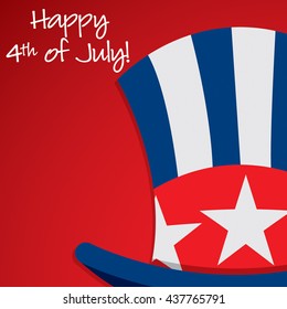 Uncle Sam hat Independence Day card in vector format.