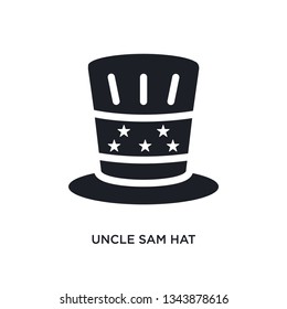 uncle sam hat isolated icon. simple element illustration from political concept icons. uncle sam hat editable logo sign symbol design on white background. can be use for web and mobile