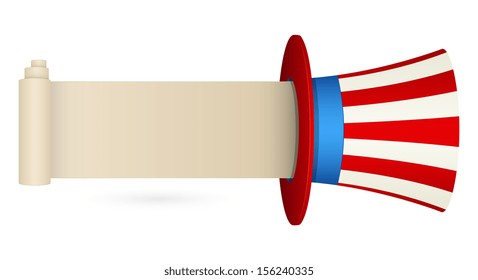 Uncle Sam Hat with message space - Constitution Day Vector Illustration