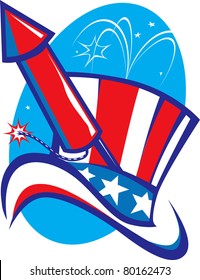 Uncle Sam Hat & Rocket