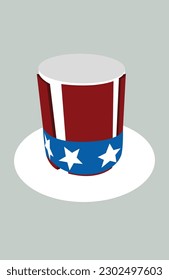 Uncle Sam Hat. Symbol. Object isolated on empty background