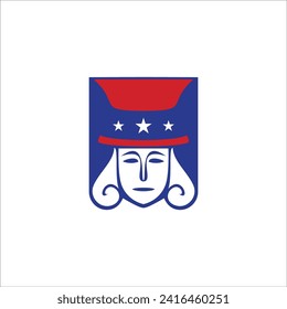 Uncle sam icon for america symbol