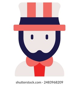 Uncle Sam icon for web, app, infographic, etc