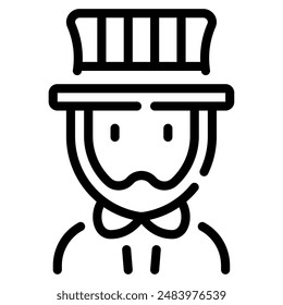 Uncle Sam icon for web, app, infographic, etc