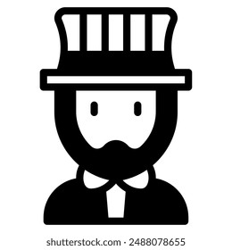 Uncle Sam icon for web, app, infographic, etc