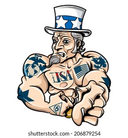 Uncle Sam Tatoo Colors