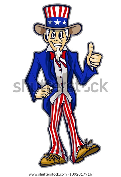 Uncle Sam Thumb Vector Object Stock Vector (Royalty Free) 1092817916