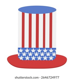 Tio Sam Top Hat Ilustração Vetor Patriótica 