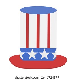Tio Sam Top Hat Ilustração Vetor Patriótica 