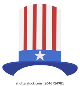 Tio Sam Top Hat Ilustração Vetor Patriótica 