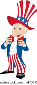 Uncle Sam United States of America. Editable Vector Illustration