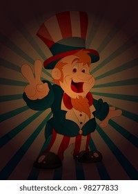 Uncle Sam Victory Sign
