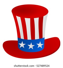 Uncle Sam's hat July celebration icon