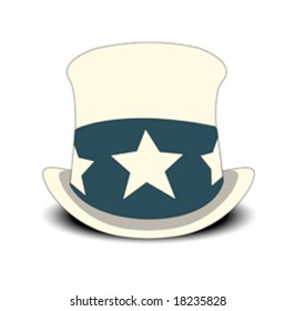 uncle sam's hat on white background