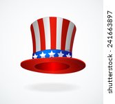 Uncle Sam's hat vector. 4 of July celebration icon .