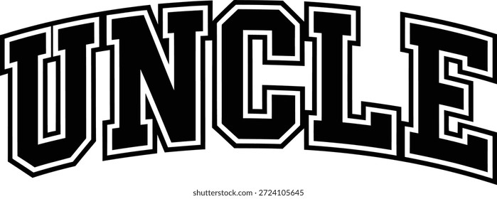 Uncle Varsity Lettering Design – Bold Sports Style Typography