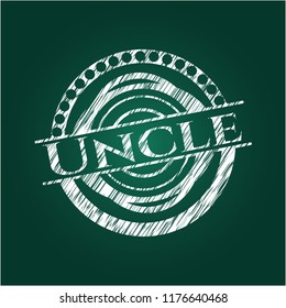 Uncle written on a blackboard