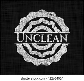 Unclean chalkboard emblem
