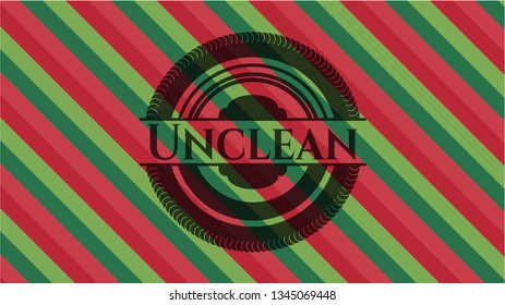 Unclean christmas style emblem.