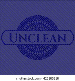 Unclean with jean texture