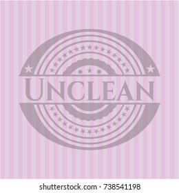 Unclean pink emblem
