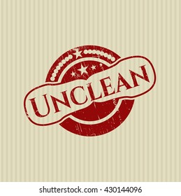 Unclean rubber stamp with grunge texture