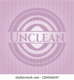 Unclean vintage pink emblem