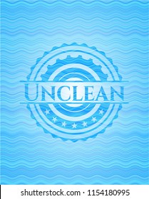 Unclean water wave representation badge.