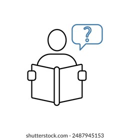 unclear concept line icon. Simple element illustration. unclear concept outline symbol design.