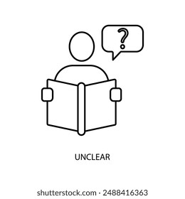unclear concept line icon. Simple element illustration. unclear concept outline symbol design.